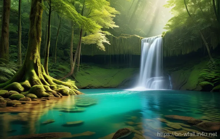 폭포와 자연 생태계 - **Prompt 1: Enchanting Waterfall Serenity**
    "A breathtaking panoramic view of a majestic waterfa...