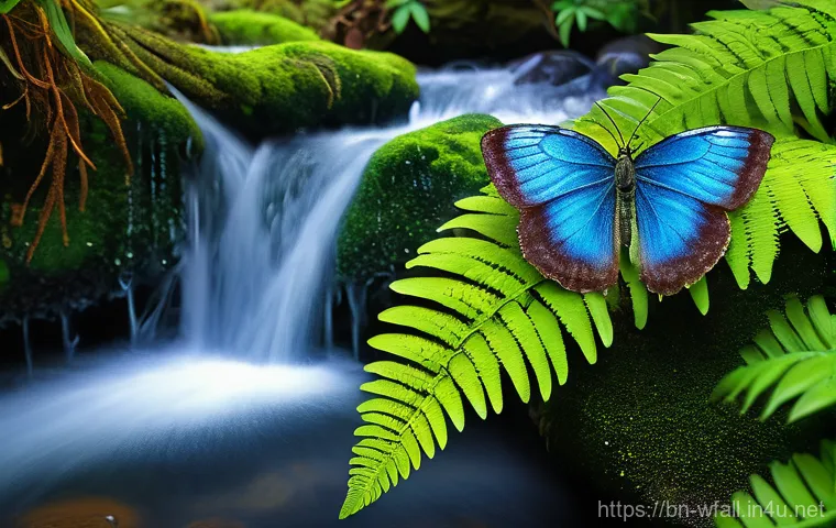 폭포와 자연 생태계 - **Prompt 1: Enchanting Waterfall Serenity**
    "A breathtaking panoramic view of a majestic waterfa...